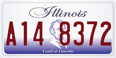IL license plate A148372