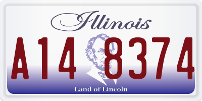 IL license plate A148374