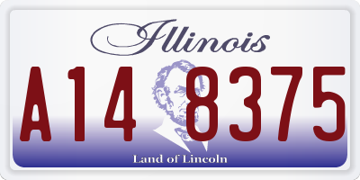IL license plate A148375