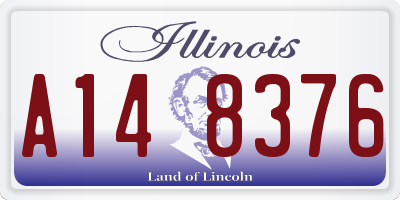 IL license plate A148376