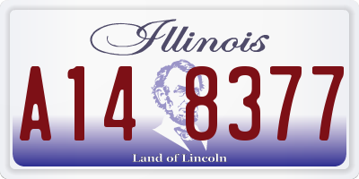 IL license plate A148377