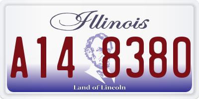 IL license plate A148380