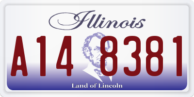 IL license plate A148381