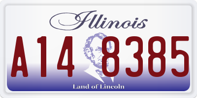 IL license plate A148385
