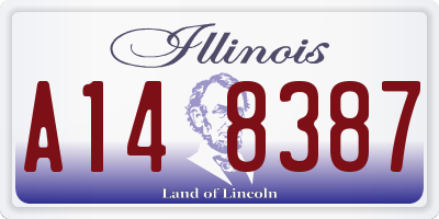 IL license plate A148387