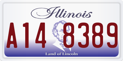 IL license plate A148389