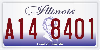 IL license plate A148401