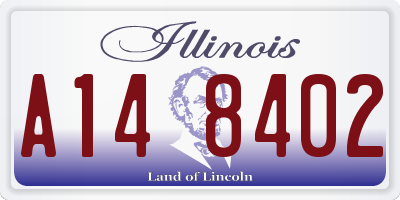 IL license plate A148402