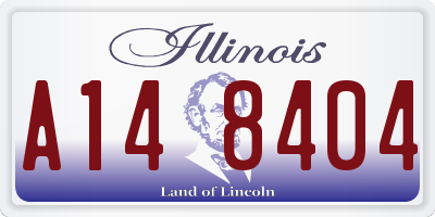 IL license plate A148404