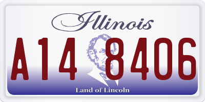IL license plate A148406