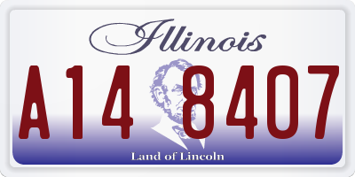 IL license plate A148407