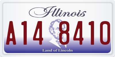 IL license plate A148410