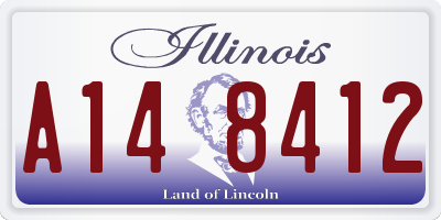 IL license plate A148412