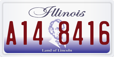 IL license plate A148416