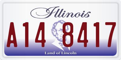 IL license plate A148417