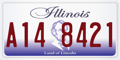 IL license plate A148421