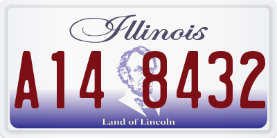 IL license plate A148432