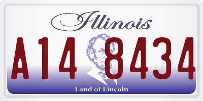 IL license plate A148434