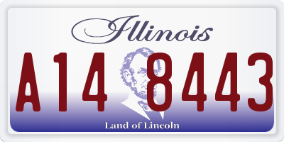 IL license plate A148443