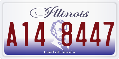IL license plate A148447