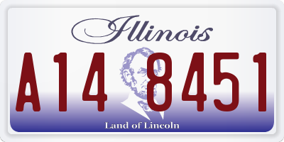 IL license plate A148451