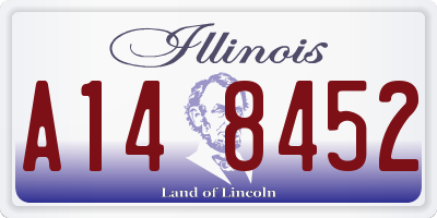 IL license plate A148452