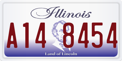 IL license plate A148454