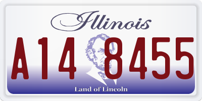 IL license plate A148455