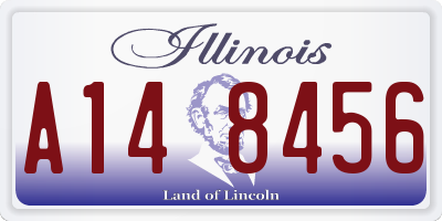 IL license plate A148456