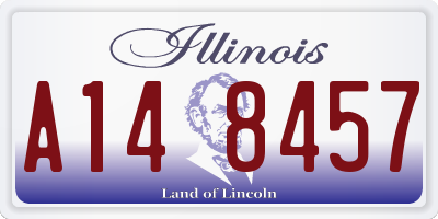 IL license plate A148457