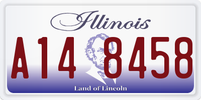 IL license plate A148458