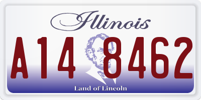 IL license plate A148462