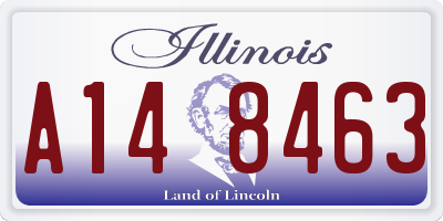 IL license plate A148463