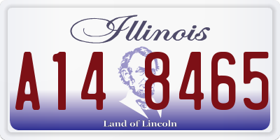 IL license plate A148465