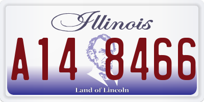 IL license plate A148466
