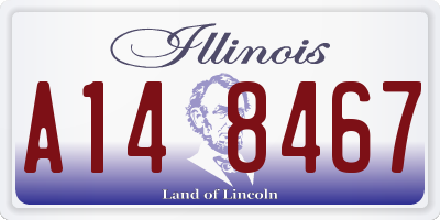 IL license plate A148467