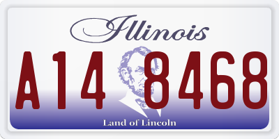 IL license plate A148468