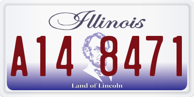 IL license plate A148471