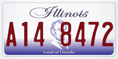 IL license plate A148472