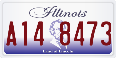 IL license plate A148473