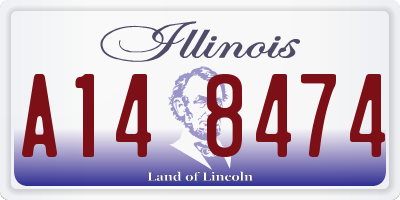 IL license plate A148474