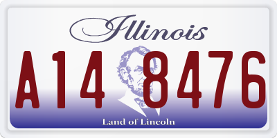 IL license plate A148476