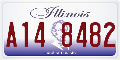 IL license plate A148482