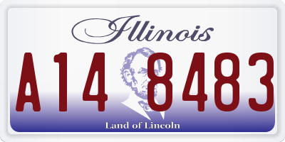 IL license plate A148483