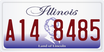 IL license plate A148485