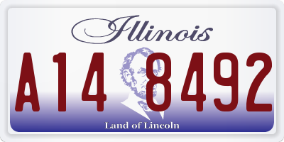 IL license plate A148492