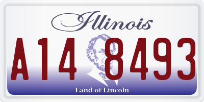 IL license plate A148493
