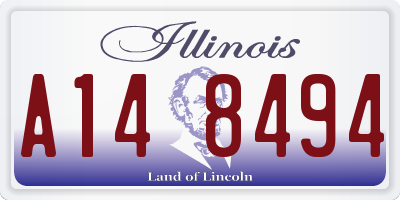 IL license plate A148494