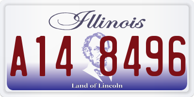 IL license plate A148496