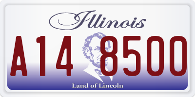 IL license plate A148500